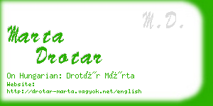 marta drotar business card